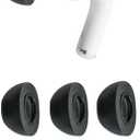 Comply Memory Foam Replacement Earbud Tips for Apple AirPods Pro 1 & 2 | Ultimate Comfort, Secure Fit, Superior Noise Isolation | Anti Slip, Prevent From Falling Out | Black, Large (3 Pairs)