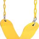 66" Heavy Duty Swing Seat Chain Plastic Coated Seat Replacement Outdoor Swing Set Accessories (Yellow)
