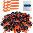 Tile Leveling System Kit with 200pcs Tile Leveler & 4 Special Wrenches & 1000pcs 2mm Tile Spacers