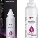 LG LT800P- 6 Month / 200 Gallon Capacity Replacement Refrigerator Water Filter (NSF42 and NSF53) ADQ73613401, ADQ73613408, or ADQ75795104, White