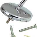 DANCO Bath Tub Overflow Plate with Trip Lever, Chrome, 1-Pack (80991), 2 Inches