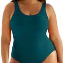 Eytino Plus Size Swimsuit for Women Back Crisscross Sports Tummy Control One Piece Bathing Suits(1X)