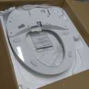 XCQQ Electric Heated Bidet Toilet Seat with Warm Water Wash, Warm Air Dryer, Soft Closed Lid, Night Light, LED Display, Toilet Seat with Bidet Requires Outlet - Round