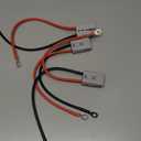 4Pcs 50A Anderson Style Battery Connector Cable 10AWG 1FT Quick Disconnect Power Wire with Silver Plated Terminals Compatible with Anderson Plug for Winch LiFePO4 Battery Solar Golf Cart Trailer