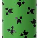 Simple Modern Summit Water Bottle with Straw Lid | Minecraft 18oz Stainless Steel Cup Insulated Tumbler for Girls, Boys, School | Minecraft Creeper
