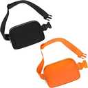   Waist Pack for Running Fanny Pack forWomen and Men Gift and Men Crossbody Belt Bag Bum Bag with Adjustable Strap for Sports Black/Orange