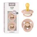 BIBS Pacifiers Colour Collection | Natural Rubber Baby Pacifier | Set of 2 BPA-Free Soothers | Made in Denmark | 6+ Months (Pack of 2) | Blush