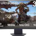 LG 32GS60QC-B Ultragear 32-inch Curved Gaming Monitor QHD (2560x1440) 180Hz 1ms 1000R AMD FreeSync HDR10 HDMIx2 DisplayPort Borderless Design Black Stabilizer DAS Crosshair FPS Counter - Black