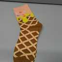 6 Pairs Ice Cream Drip Baseball Socks for Women, Summer Colorful Funny Crew Socks with Breathable Cotton Blend, All-Day Comfort Fit for Gym, Baseball, Office Casual Wear, Team Gifts for Youth Teen, One Size