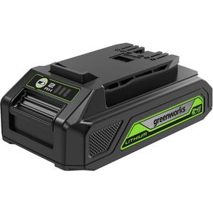 Greenworks 24V 2.0Ah Lithium-Ion Battery (Genuine Greenworks Battery / 125+ Compatible Tools), Green