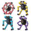 6 pcs Transformable Fidget Spinners Children's Advanced Fidget Toys for Stress Relief Ideal Fidget Spinners for Sensory Toys for Boys and Girls with Autism，Party Favors