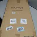 GLAXYFUR Folding Ottoman with Storage, Oval Velvet Storage Bench, Beige