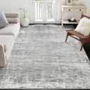 zesthome 5x7 Area Rugs, Modern Washable Rug, Non-Slip Rugs for Living Room, Stain Resistant Abstract Rugs, Ultra-Thin Indoor Area Rug 5x7, Home Decor Grey Rug