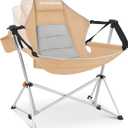 KingCamp Hammock Camping Chair, Swinging Portable Camp Chairs for Adults, 400lbs Heavy Duty Oversized Folding Rocking Chair with Adjustable Recline, Aluminum Alloy Frame for Outdoor Patio Beach Sport