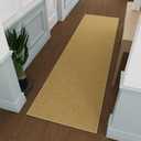 Ottomanson Hallway Runner Rug 2'7" x 9'10" Non Slip Solid Area Rugs Easy to Clean Laundry Rug Runner Durable & Pet Friendly Floor Carpet Runners for Hallways Entryway Living Room Kitchen, Beige