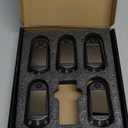 Wireless Solar LED Pilot Light 5PCS Car Roof Marker Lights Waterproof No Drill Pickup Trucks Roof Running Lamps(Black,Yellow Light)