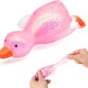 Cute Duck Squishy Sugar Stress Ball, Soft Duck Stress Relief Sugar Ball Squishy Ultra Squishy and Moldable Slow Rise Relaxing Sensory Stress for Anxiety (Pink)