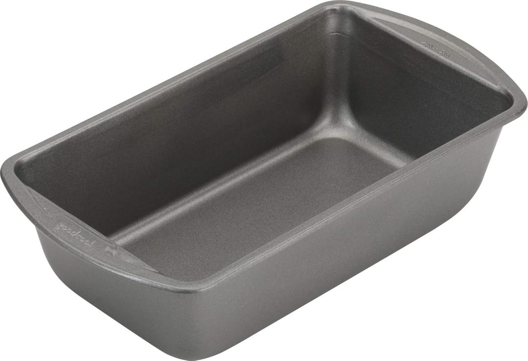 GoodCook Nonstick Loaf Pan Heavy-Duty Steel Bakeware with Easy-Clean Non-Stick Coating, Oven & Dishwasher Safe Pan for Meatloaf Breads Cakes Brownies Lasagnas Casseroles & More, 9 x 5-Inch, Gray