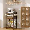 Small Coffee Bar Cart with Drawer Srorage, Office Coffee Bar Station Organizer Mug Cup Holder Stand, K Cup Holder Rack for Home Buffets & Sideboards for Kichen, Entryway, Living Room (Black)