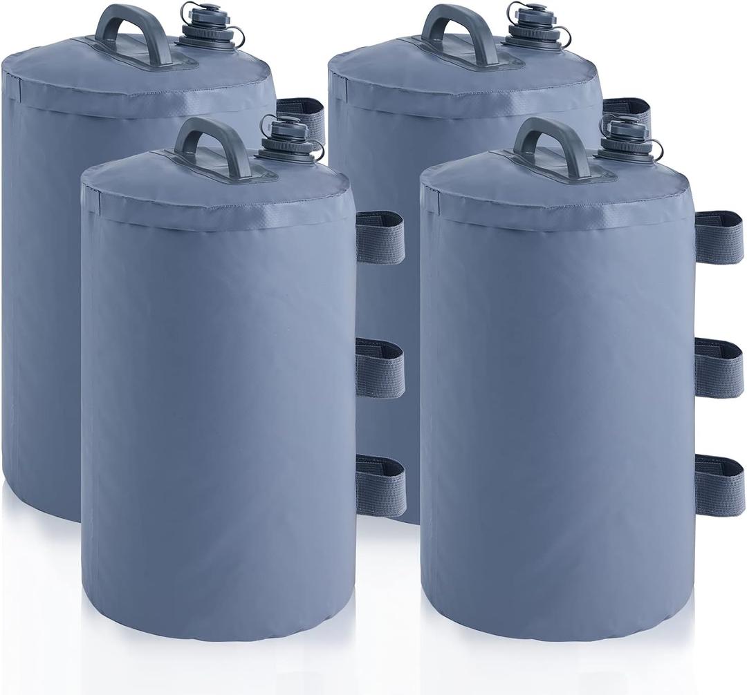 MASTERCANOPY Canopy Heavy Duty 88LBS Weight Water Bag, Set of 4 Leg Water Tent Weights for Pop Up Canopy, Gazebo, Tent, Canopies 4pcs/Pack Gray