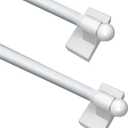 Magnetic Curtain Rods for Mental Appliance Doors, Multi-Use Adjustable Curtain Rods for Toilet, Bar, Cafe, Sidelight, Refrigerator, Adjusts from 9 to 16 Inches,