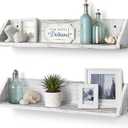 Gronda Floating Shelves for Wall, Shabby Chic Whitewashed Wooden Shelf 23 Inch Farmhouse Rustic Decor Wall Mount Organizer Storage Shelves for Living Room Bedroom Kitchen