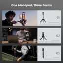 K&F CONCEPT Camera Monopod with Fluid Head and Tripod Base 70.5"