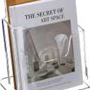 HeZone Acrylic Brochure Holder 6X8 Inches Clear Acrylic Flyer Holder Brochure Holder Sign Holder Pamphlet Holder Menu Holder Display Stand 1 Pack For Weddings Offices Exhibition Restaurants Hotel Etc…