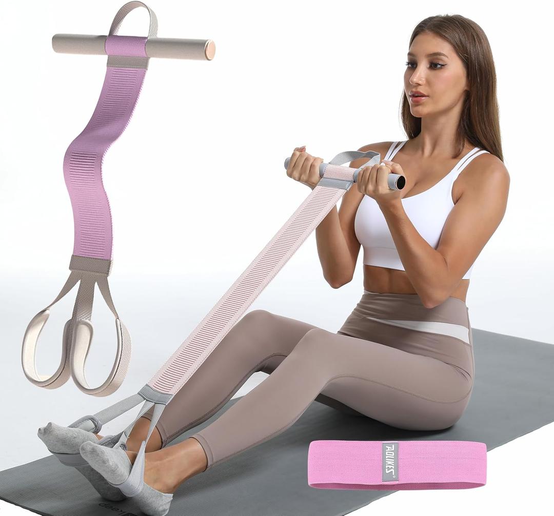 Multifunctional Tension Rope Sit-Up Assistance, Knitted Fitness Equipment for Abdominal/Waist/Arm/Leg Stretching & Weight Loss Training