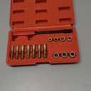 Easchwork 15 Piece Metric Thread Chaser Set Master Thread Rethreading Kit Universal M6 M8 M10 M12 Sizes Thread Restorer with Case