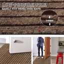AYOHA Runner Rug 2' x 6' Indoor/Outdoor Carpet Runners, Hallway Kitchen Entryway Bedroom Area Rugs with Natural Non-Slip Rubber Backing, Garage mat, Brown/Brown Strip 