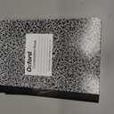 3 x Oxford Composition Notebook, College Ruled Paper, 9-3/4" x 7-1/2", Black Marble Covers, 100 Sheets, 1 Book (63796)