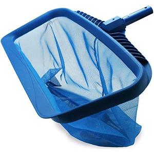 Pool Skimmer Net, Heavy Duty Leaf Rake Cleaning Tool, Fine Mesh Net Bag Catcher Blue