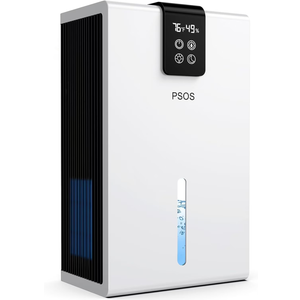 Dehumidifier, Dehumidifiers for Home 98 OZ Water Tank, (1000 sq.ft) Dehumidifier for Basement Bedroom Bathroom with Auto Shut Off, Digital Display, 7 Colors LED Light, White