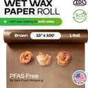 Brown Wet Wax Paper Roll 18" x 100' - USA-Made Moisture-Repellent Cooking Paper for Packing, Storing & Freezing - Heavy-Duty Food-Safe Wrapping Material for Meat, Cheese & Baked Goods by IDL Packaging