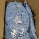 WRENSONG Full Size Comforter Sets- 7 Pieces Soft Blue Bed in a Bag with Fitted Sheet, Flat Sheet, 2 Pillow Shams, 2 Pillowcases, Warm Bedding Sets for All Season (Full(80"*90"))