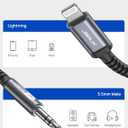 JSAUX Lightning to 3.5mm Audio Cord 6FT, [Apple Mfi Certified] Aux Cable Compatible with iPhone 14/14 Pro/13/13 Pro Max/12/12 Mini/12 Pro/12 Pro Max/11 Pro/11 Pro Max/X/XR/XS Max/Car Stereo-Grey