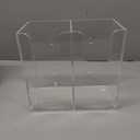 Richboom Acrylic Coffee Cup and Lid Storage Organizer Holder, 2 Compartments, Clear