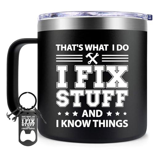 Fufendio Gifts for Dad - Cool Birthday Gifts for Men - I'd Shank a Bitch For You Mug 14oz - Birthday Christmas Fathers Day Gift for Him Grandpa Uncle Brother Husband