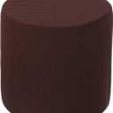 uxcell Ottomen Cover Round, Stretch Ottomen Slipcover Fit Diameter 9.8"-12.6", Non-Slip Footstool Protector Cover for Bedroom Brown