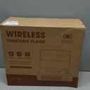 Vinyl Record Player Turntable with Built-in Bluetooth Receiver & 2 Stereo Speakers, 3 Speed 3 Size Portable Retro Record Player for Entertainment and Home Decoration (Brown)