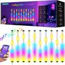 Music Sync LED Wall Lights, 10 Pack Independent Control RGB with App & USB, Beat Activated Lights for Gaming Room, Sensory Room, Party