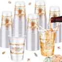 60 Pcs Little Pumpkin Baby Shower Party Supplies 16 oz Plastic Cups Bulk Fall Thanksgiving Pumpkin Clear Cup Disposable Cups for Baby Shower Gender Reveal Party Supplies Decorations