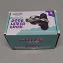 Door Lever Lock (2 Pack) Prevents Toddlers from Opening Doors. 3.25" L * 1.5" W * 4.5" H Easy One Hand Operation for Adults. Durable ABS with 3M Adhesive Backing. Simple Install, Black