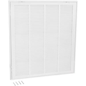 EZ-FLO 20 x 25 Inch (Duct Opening) White Return Air Vent Cover for Wall or Ceiling, Solid Steel Return Air Grille, HVAC Air Return, 61633