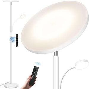 Floor Lamp,Upgraded 42W/4200LM Super Bright Floor Lamp,2in1 LED Dimmable Standing Lamp with Reading Light,Tall Standing Lamp with Stepless Dimmable,Modern Floor Lamps for Living Room,Bedroom,Office
