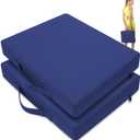 2 Pcs Stadium Seat Cushions Water-Repellent Bleacher Seat Cushions Indoor & Outdoor Seat Cushion for Bleachers Portable Stadium Cushion for Sports Events, Office Chairs, Beaches (Dark Blue)