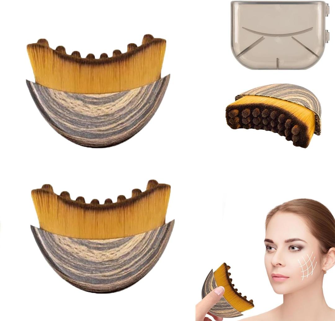 New Lymphatic Contour Face Brush, Lymphatic Drainage Massager for Face, Ergonomically Designed to Fit The Skin Precisely and Relieve Fatigue (2PCS)