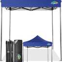 COBIZI 6.6x6.6 Pop Up Canopy Without Sidewall,Heavy Duty Canopy UPF 50+ All Season Wind Waterproof Commercial Outdoor Party Tents for Parties Canopy Gazebo with Storage Bag(6.6 x 6.6 ft Dark Blue)
