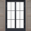 14 1/2"W x 48"H Standard Size Cathedral Open Louver Shutter, w/Installation Shutter-Lok's, 023 - Wicker
